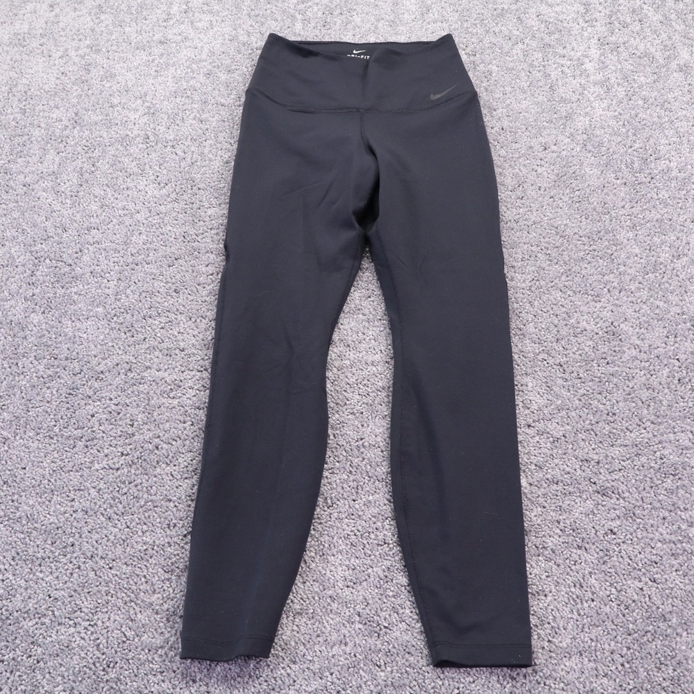 Nike Dri-Fit Leggings Womens Medium Black Athletic Yoga Running Tights